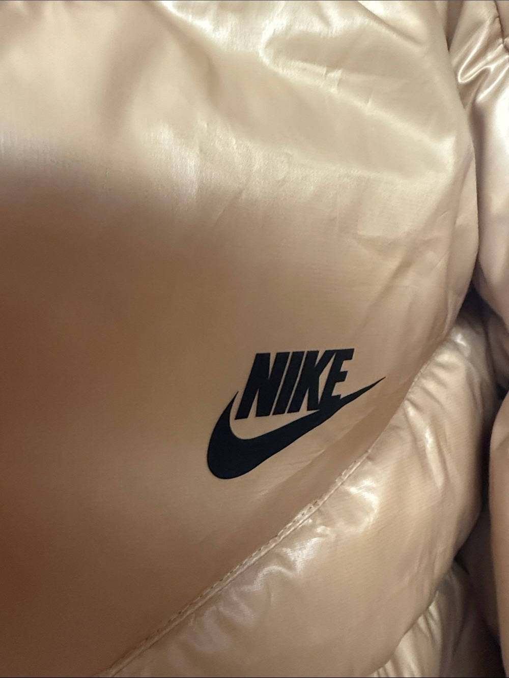 Nike Metallic Rose Gold Puffer Jacket - Picture 2 of 8